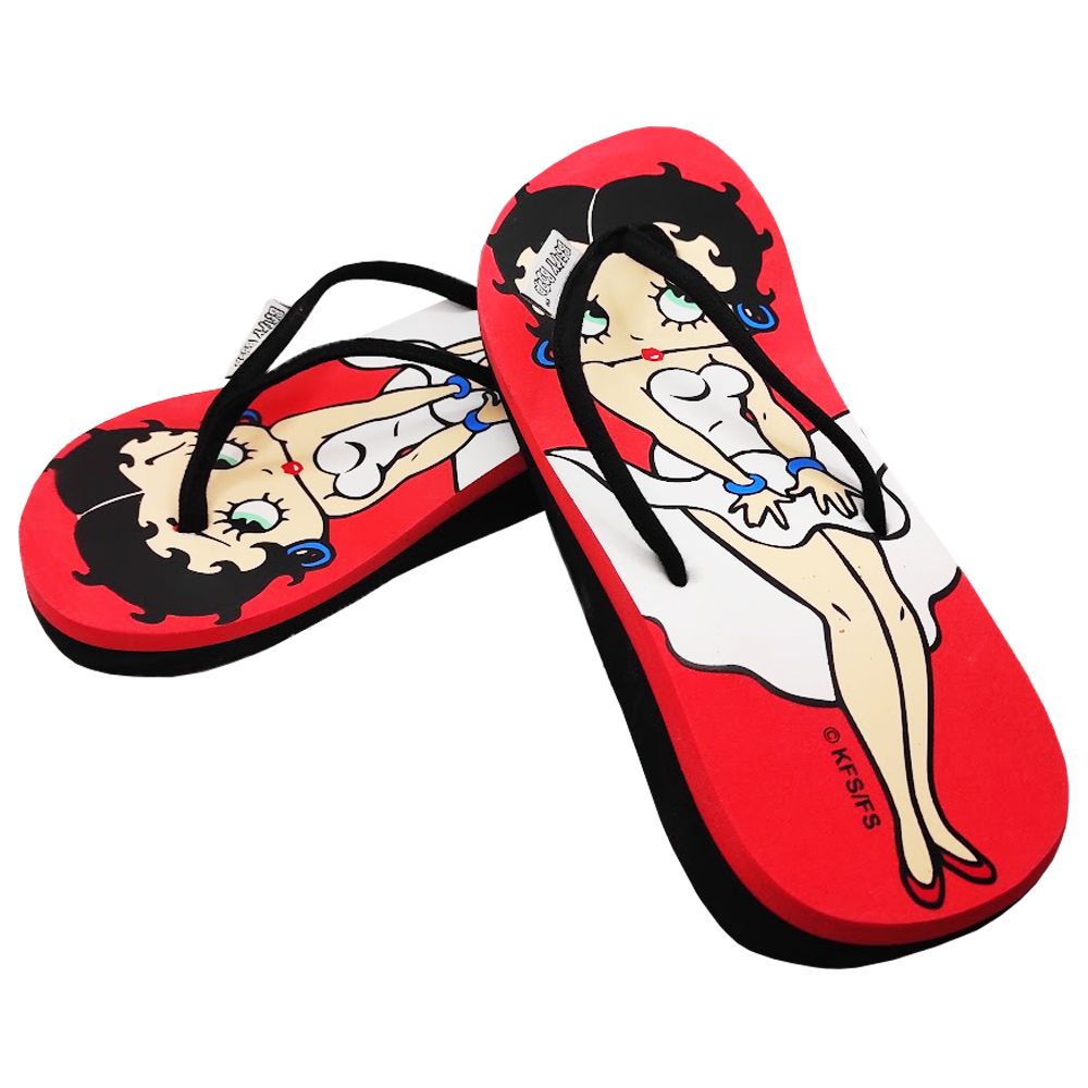 Chanclas Betty Plataforma roja 1