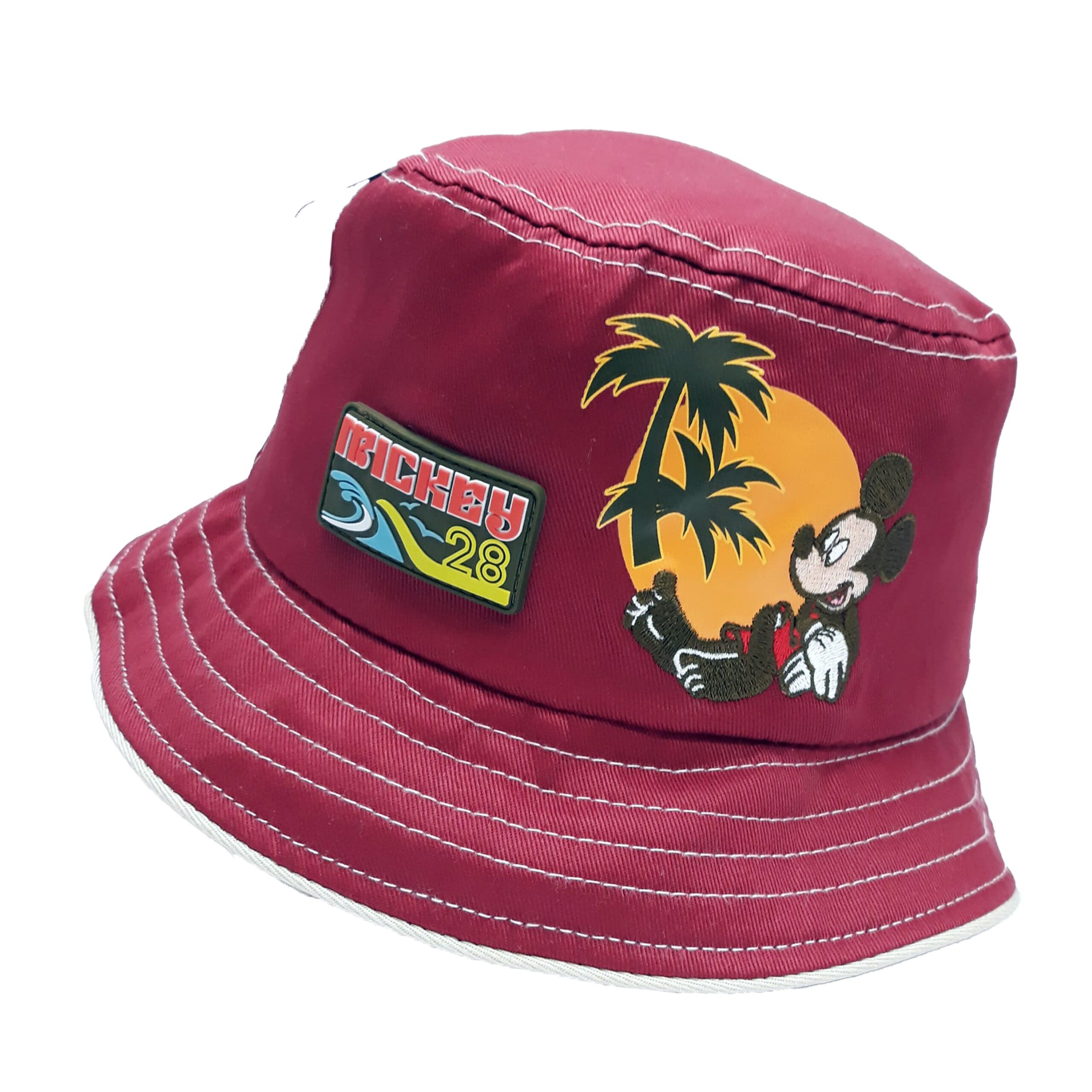 Gorro de Sol Mickey Mouse para Niños | Sombrero Playero Protección Total 2 Sombrero de Playa Mickey Mouse GRANATE
