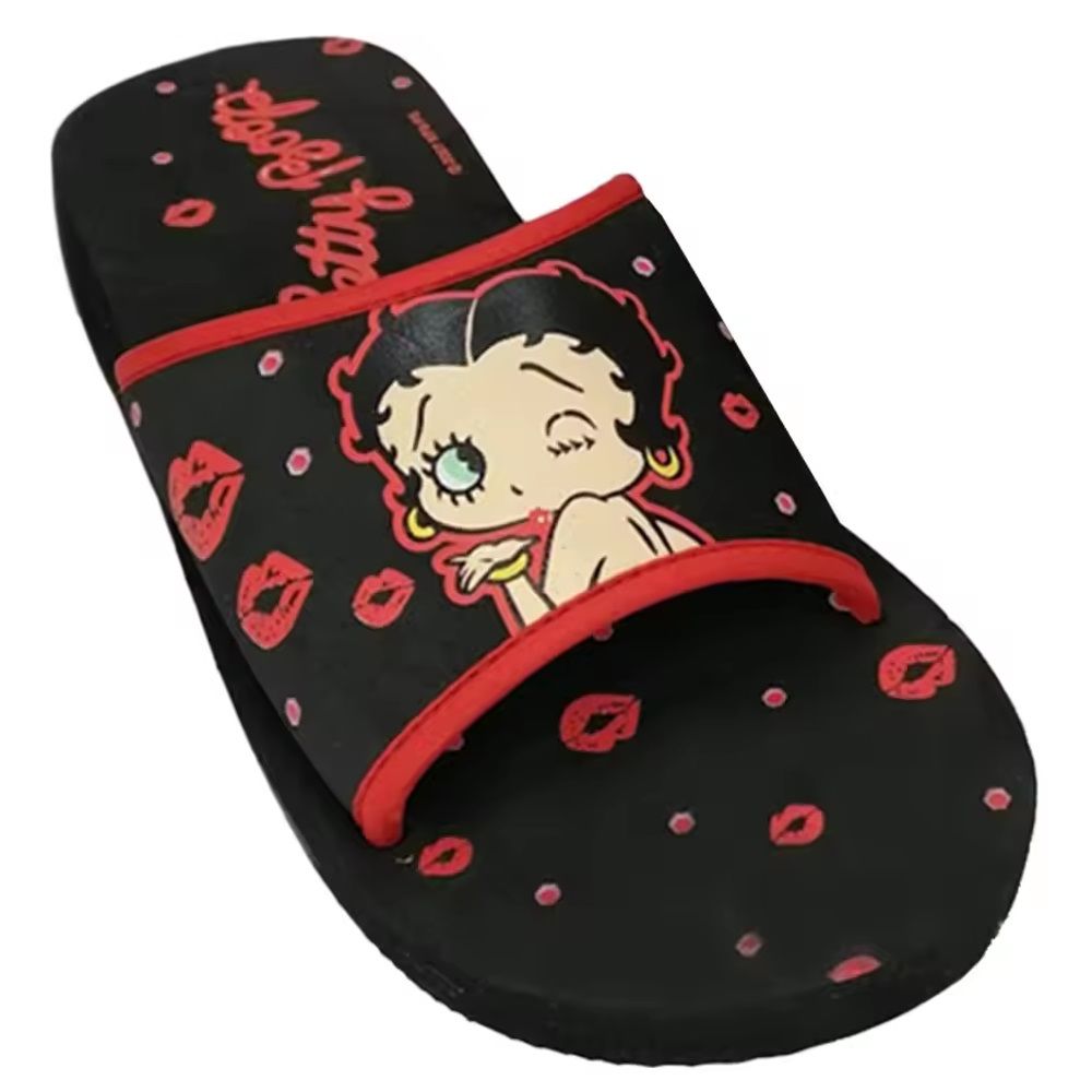 Chanclas de Pala Betty Boop Negras para Playa y Piscina 4 Chanclas de Pala Betty Boop Negras para Playa y Piscina