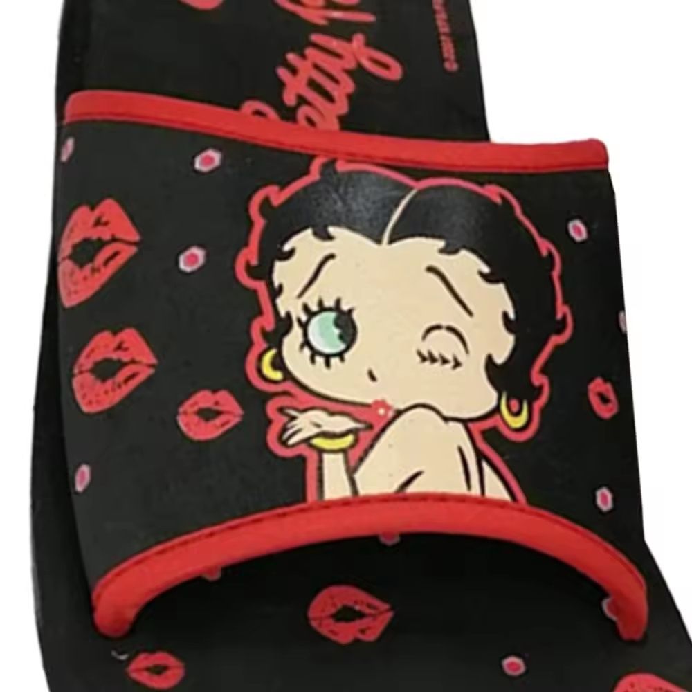 Chanclas de Pala Betty Boop Negras para Playa y Piscina 3 Chanclas de Pala Betty Boop Negras para Playa y Piscina