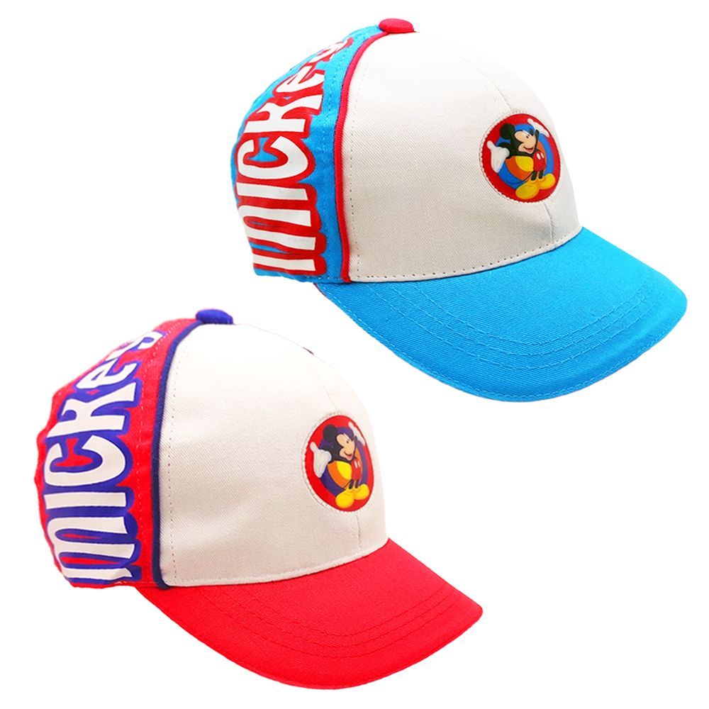 Gorras Infantil con Visera de Mickey Mouse roja y azul