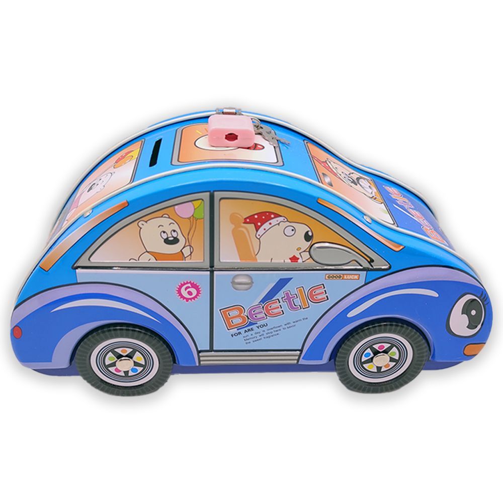 Hucha metal Coche 2 hucha metal infantil coche niño azul ahorros