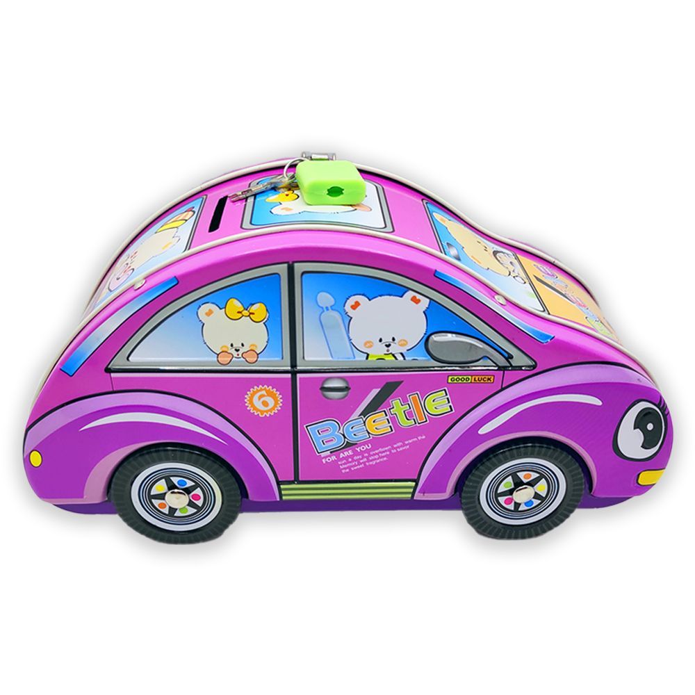 Hucha metal Coche 3 hucha metal infantil coche rosa niña ahorros