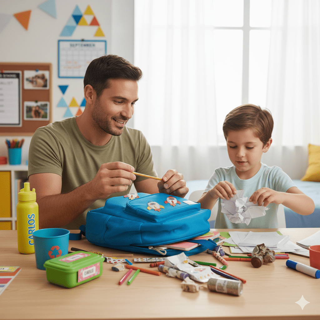 padre e hijo jugando