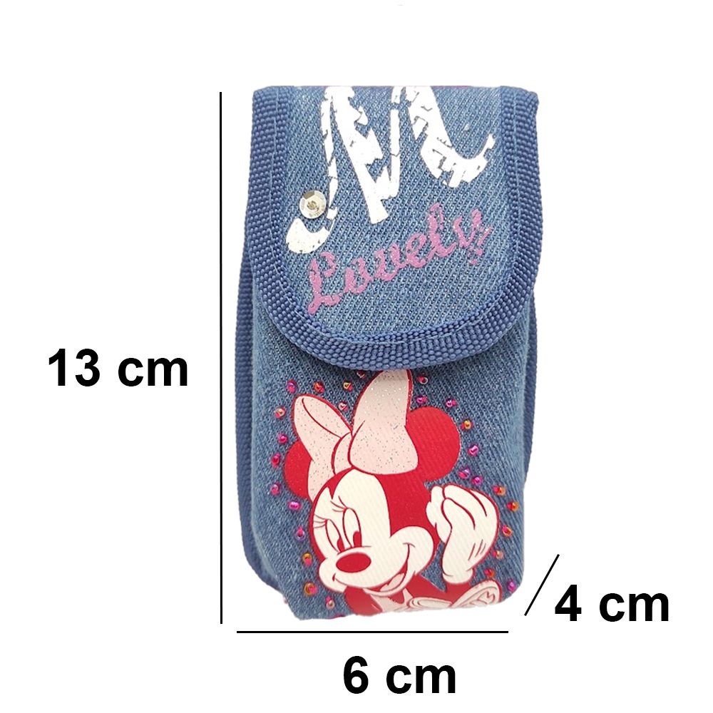 Funda Multiusos Minnie Mouse Lovely 2 Funda Porta Objetos Minnie de Perona | 13x6cm, con Sujeción para Cinturón