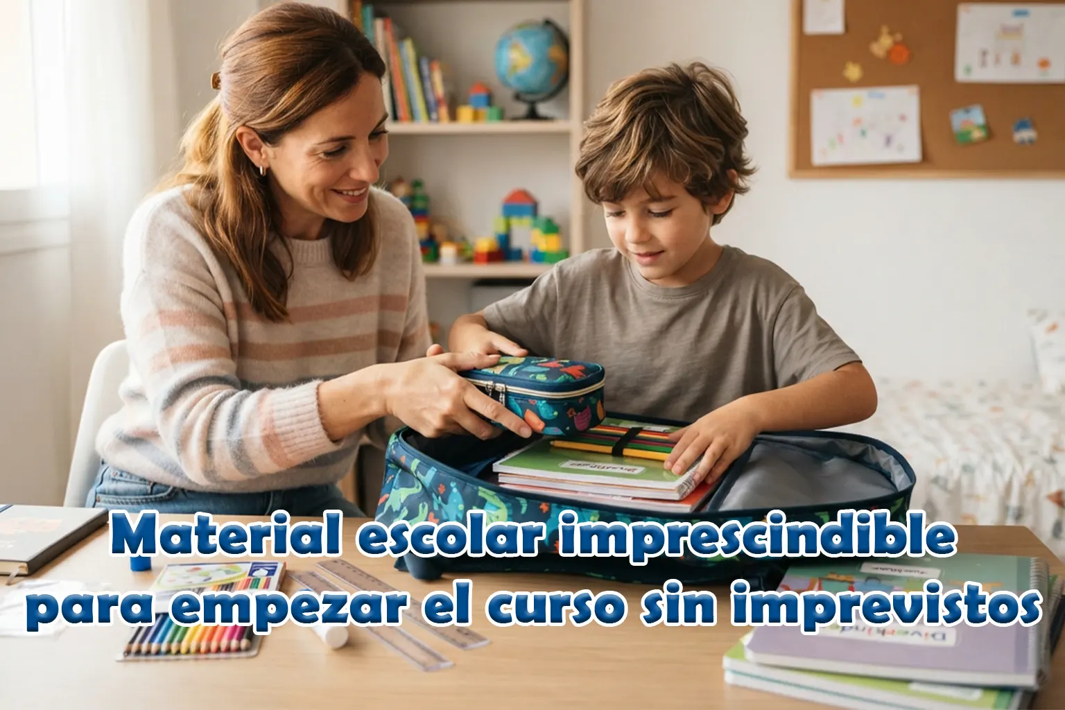 Inicio 44 prepara material escolar