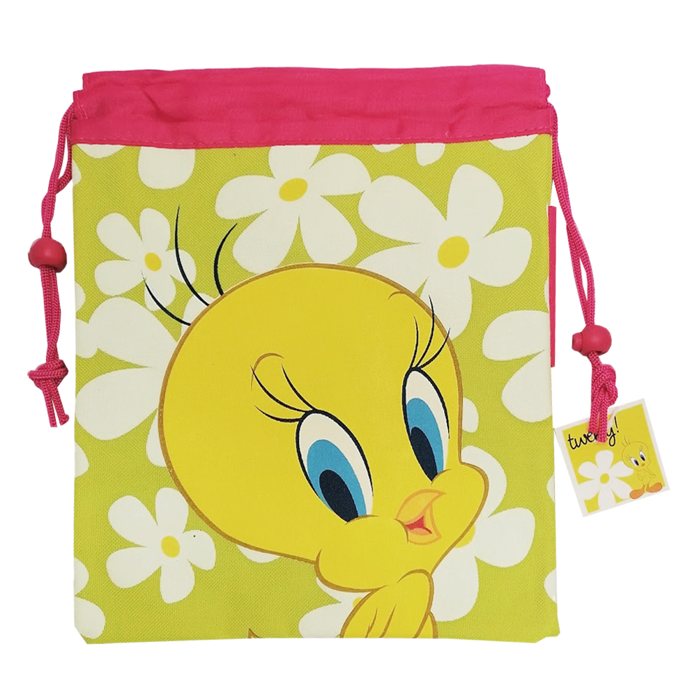 Saco Escolar Piolín Tweety Looney Tunes | Portameriendas y Neceser Algodón